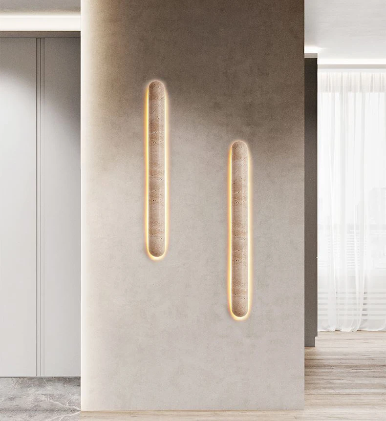 Natural Stone LED Wall Lamp 30 60 90CM Marble Atmosphere