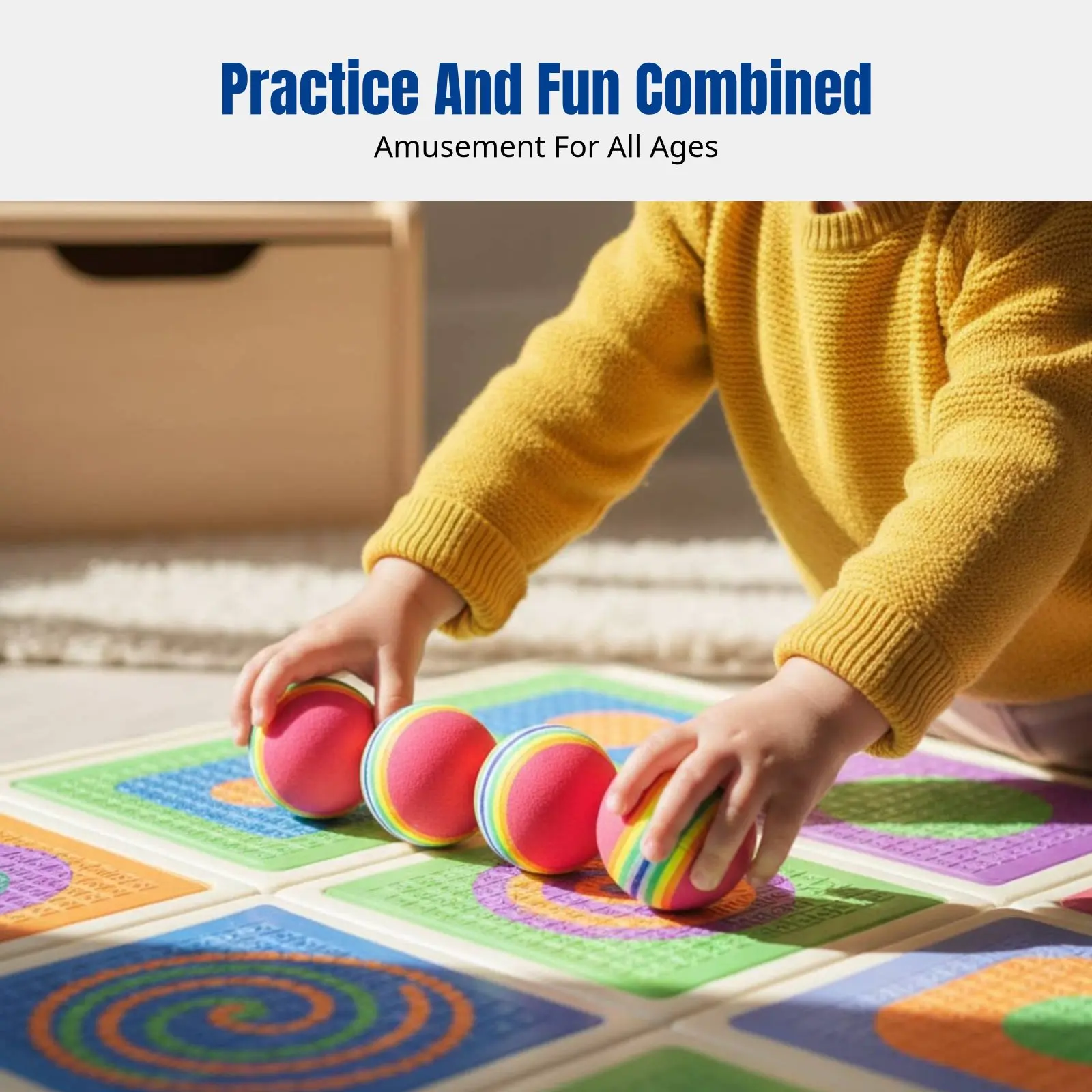 

Foam Sports Ball, Colorful Indoor Practice Soft Ball Toy for Kids, Training Accessory