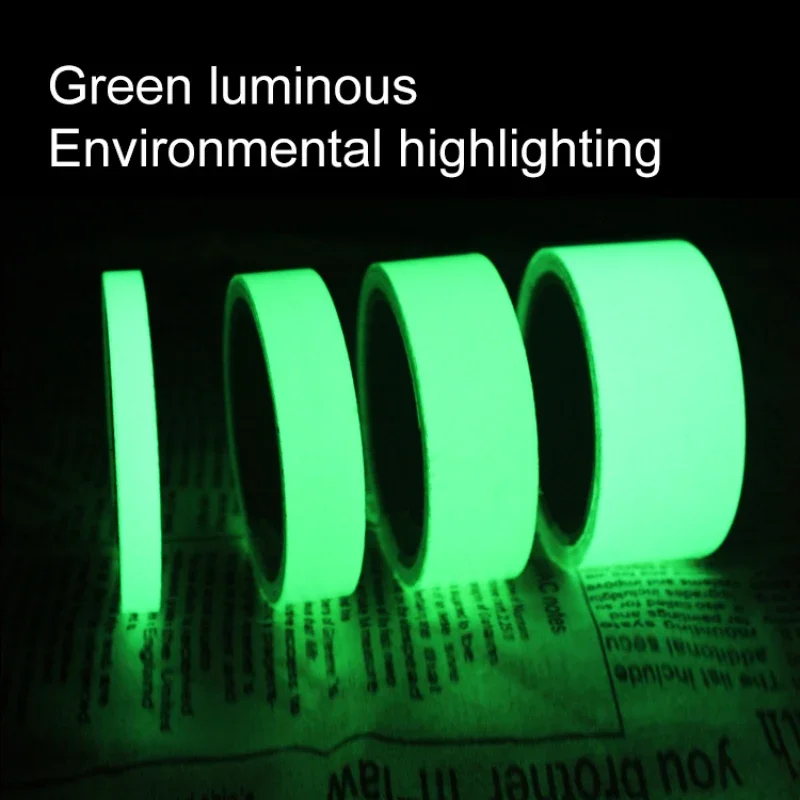 1m Glow In The Dark Warning Tape Luminous Fluorescent Night Self-adhesive Sticker Tape Safety Warning Decoration Home Kitchen