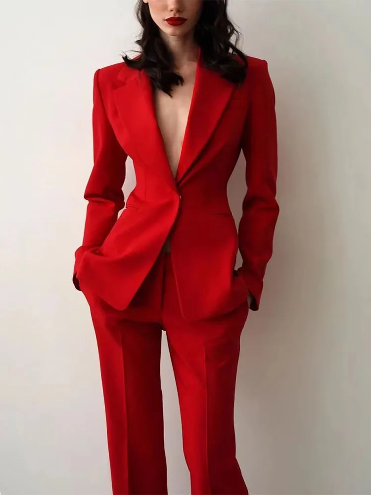 Abito da donna 2 pezzi bottone singolo solido sottile per matrimonio lavoro d'affari ufficio pendolarismo quotidiano set casual blazer e pantaloni тистюм