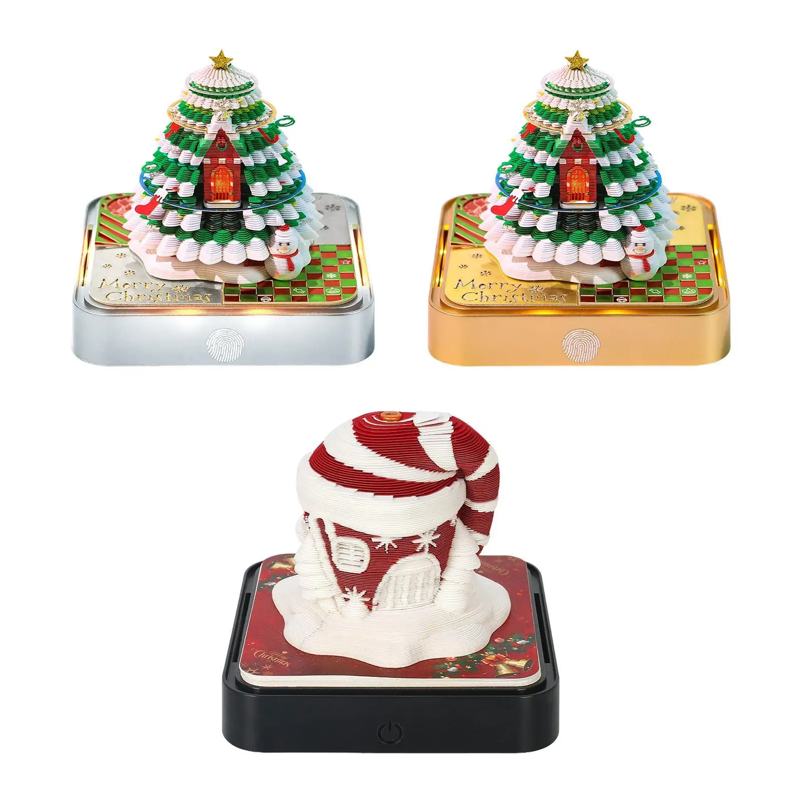 

2025 Desk Calendar Christmas Decoration Creative Multipurpose Funny with Acrylic Box Tabletop Decor for Home Office Living Room