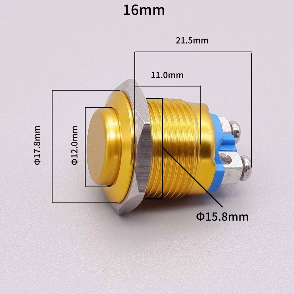 16mm 19mm 22mm Kolor Metalowe przełączniki przyciskowe Przełącznik PC Zasilanie silnika samochodowego Włączanie Wyłączanie Start Stop kolorowy