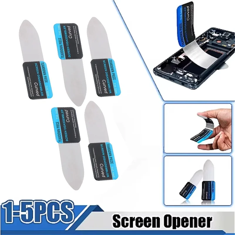 1-5Pcs Ultra Thin Curved LCD Screen Spudger Opening Pry Card Disassemble Stainless Steel Metal Mobile Phone Repair Tool For iPad