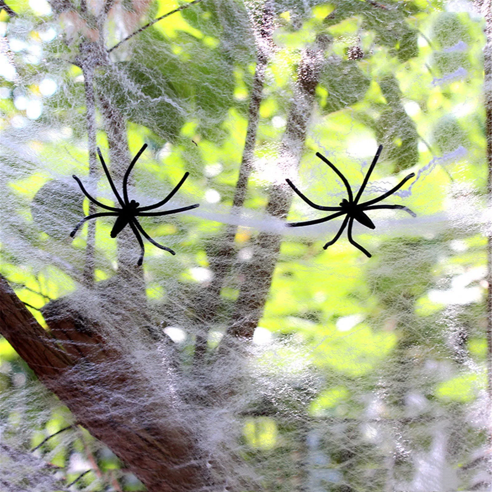 Halloween Decoration Party Accessories Decorations For Events Scream Festa Spider Web Black Outdoor Props Haunted House Spider