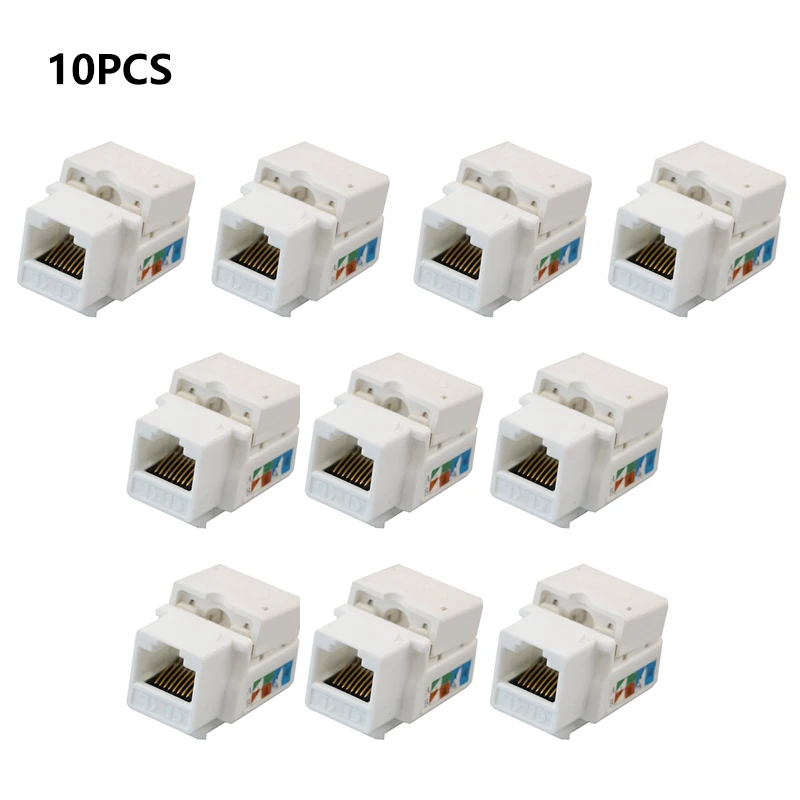 10 pces cat6 utp ethernet módulo de rede rj45 conector de informação tomada computador adaptador tomada cabo jack