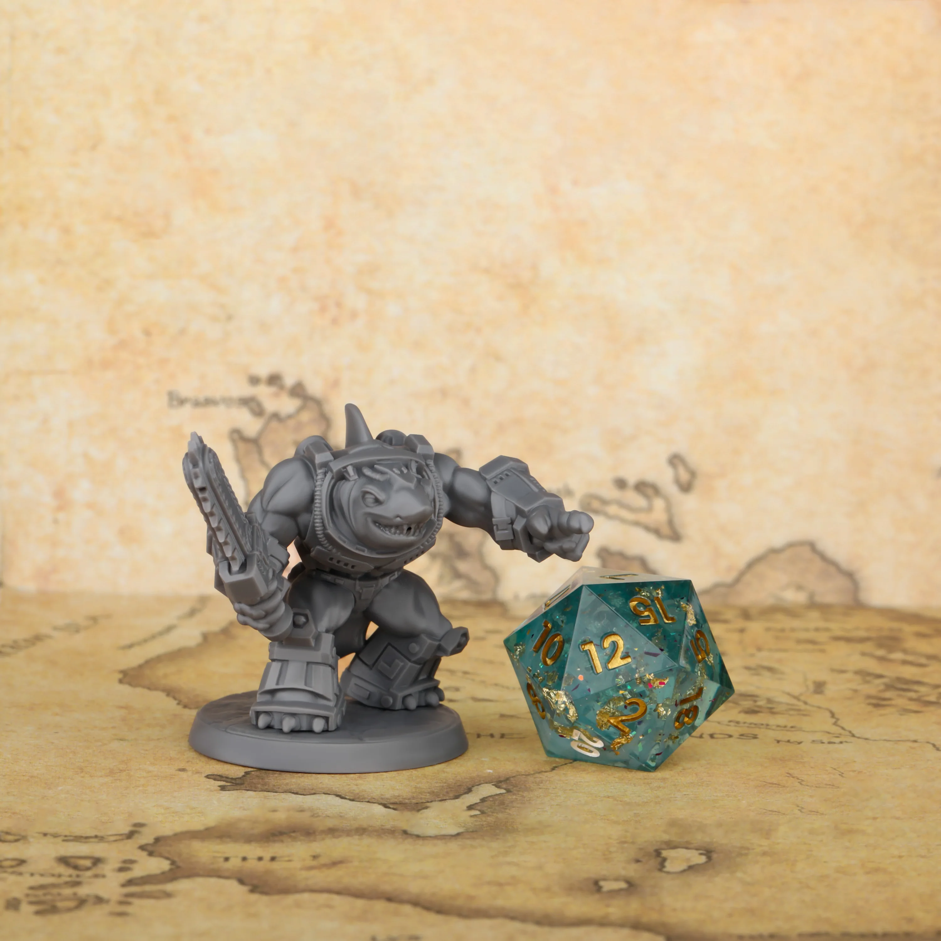 32mm RPG Miniatures Shark Cyborg, Suitable for All Levels of TTRPG Tabletop Gamers, Great Collectible Gift for Gaming Enthusiast