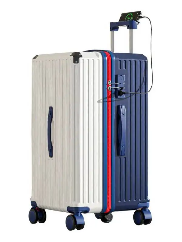 Large Capacity 28 Inch 2026 New Travel Suitcase Password Lock Aluminum Alloy Pull Rod Student Dormitory Luggage for Men And W...