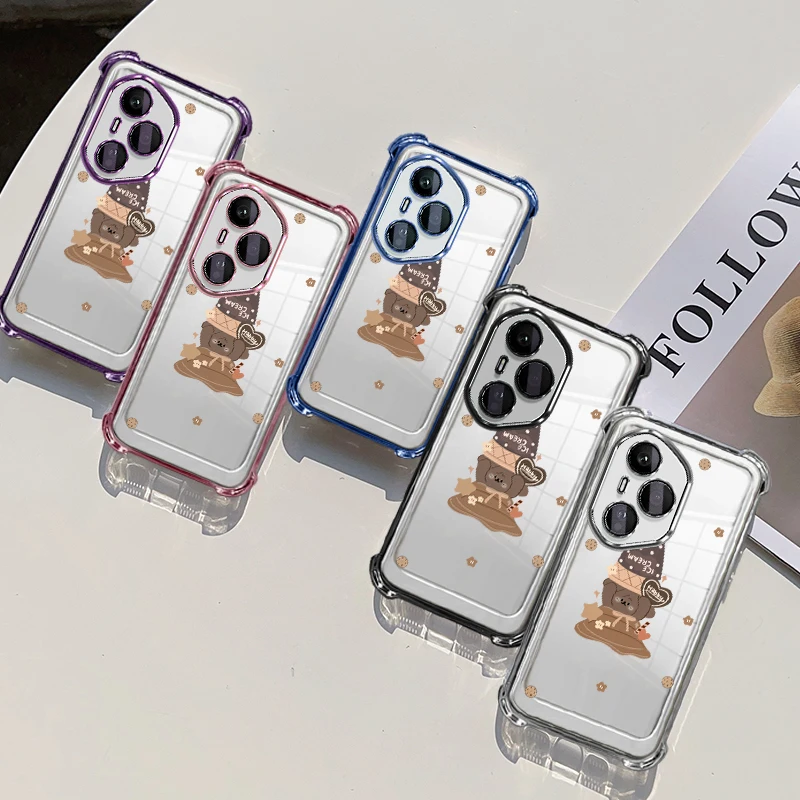 Plating Protective Cover For Honor 400 Pro 400 Lite Smart Case Flxebile TPU Four-corner Shockproof Dog Pattern Fundas