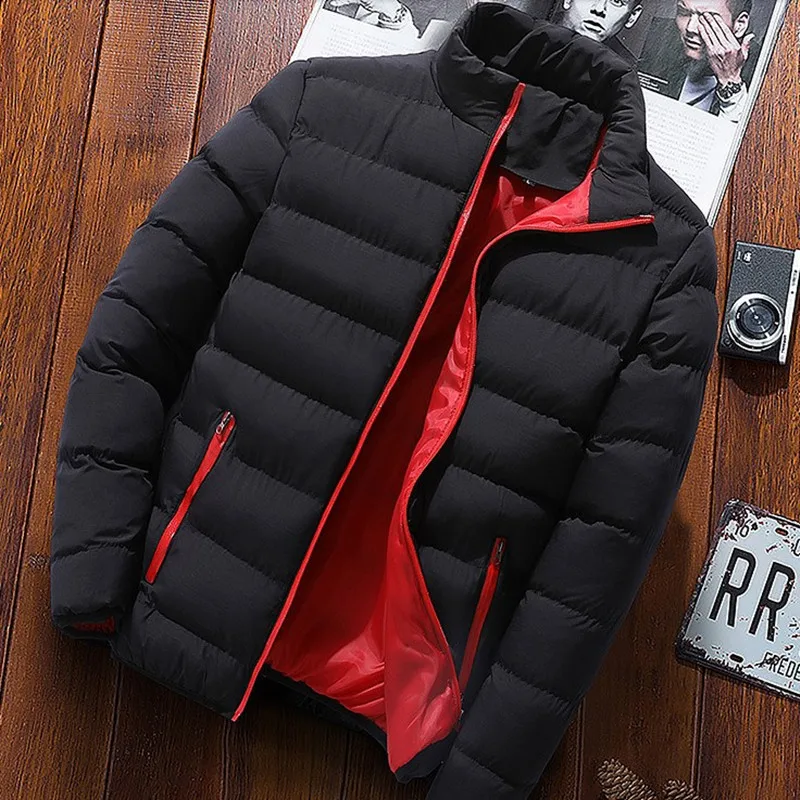 

2023 New Winter Warm Packable Jacket Puffer Light Mens Parkas Coat Quilted Padded Outerwear Cardigan Male Streetwear Clothes