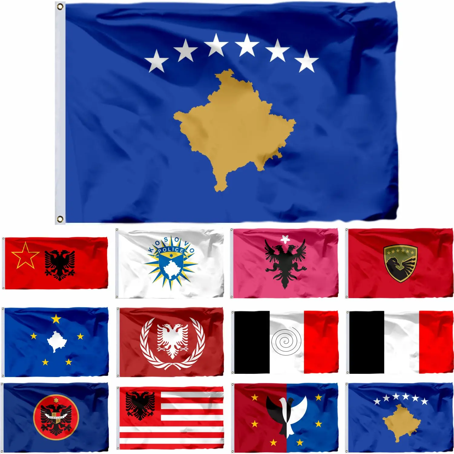 

Kosovo President Flag Committee National Defence and Police 90X150CM Proposal Union 3X5FT Security Force Banner