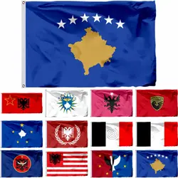 Kosovo President Flag Committee National Defence and Police 90X150CM Proposal Union 3X5FT Security Force Banner