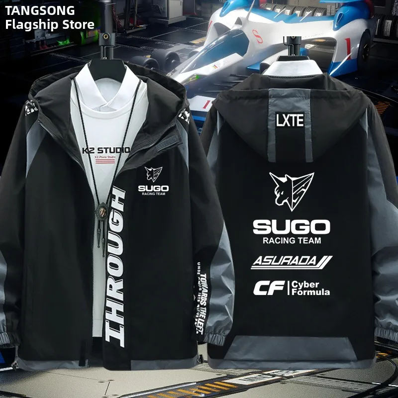 

Мотоциклетная куртка Aslada High Nce Formula Sugo Jaet, мужская, свободного кроя, из полиэстера/нейлона, с длинными рукавами, на молнии.