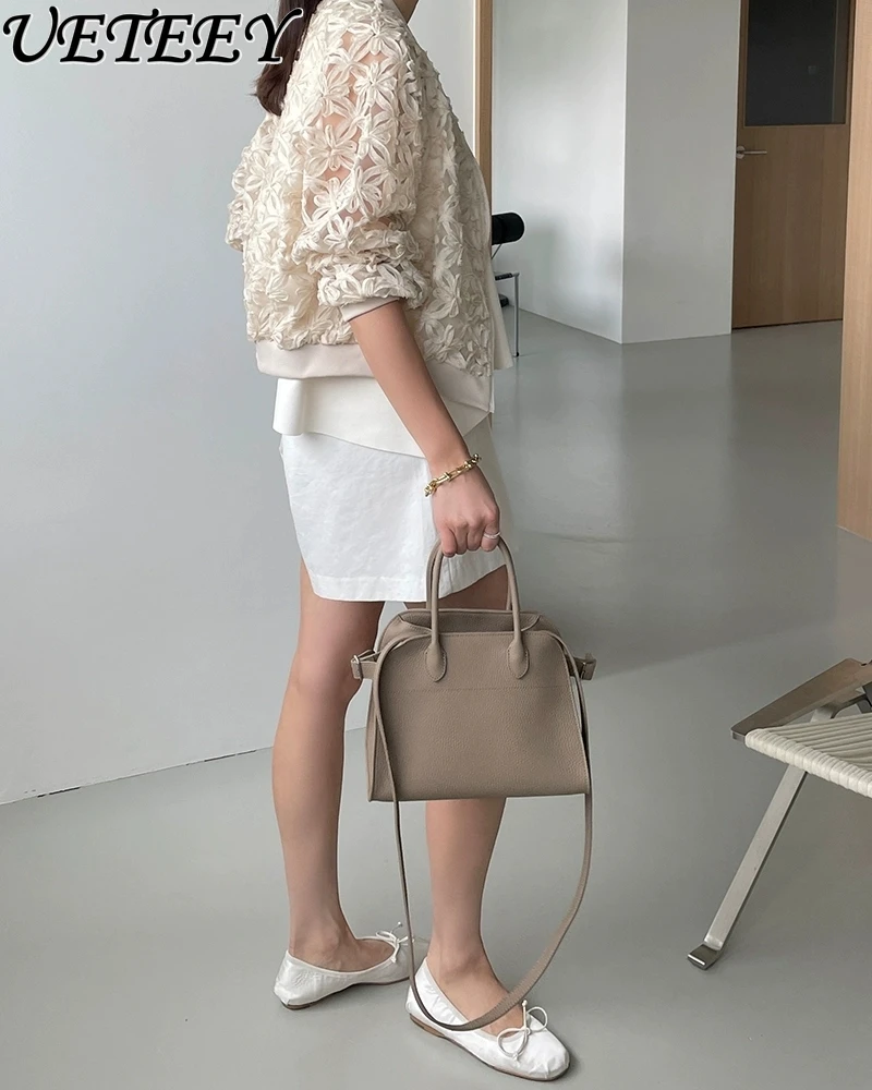 

Korean Version Loose Thin Coat Women Autumn 2025 New French Style Lace Short Design Chic Stand-up Collar Long-sleeve Jacket Top