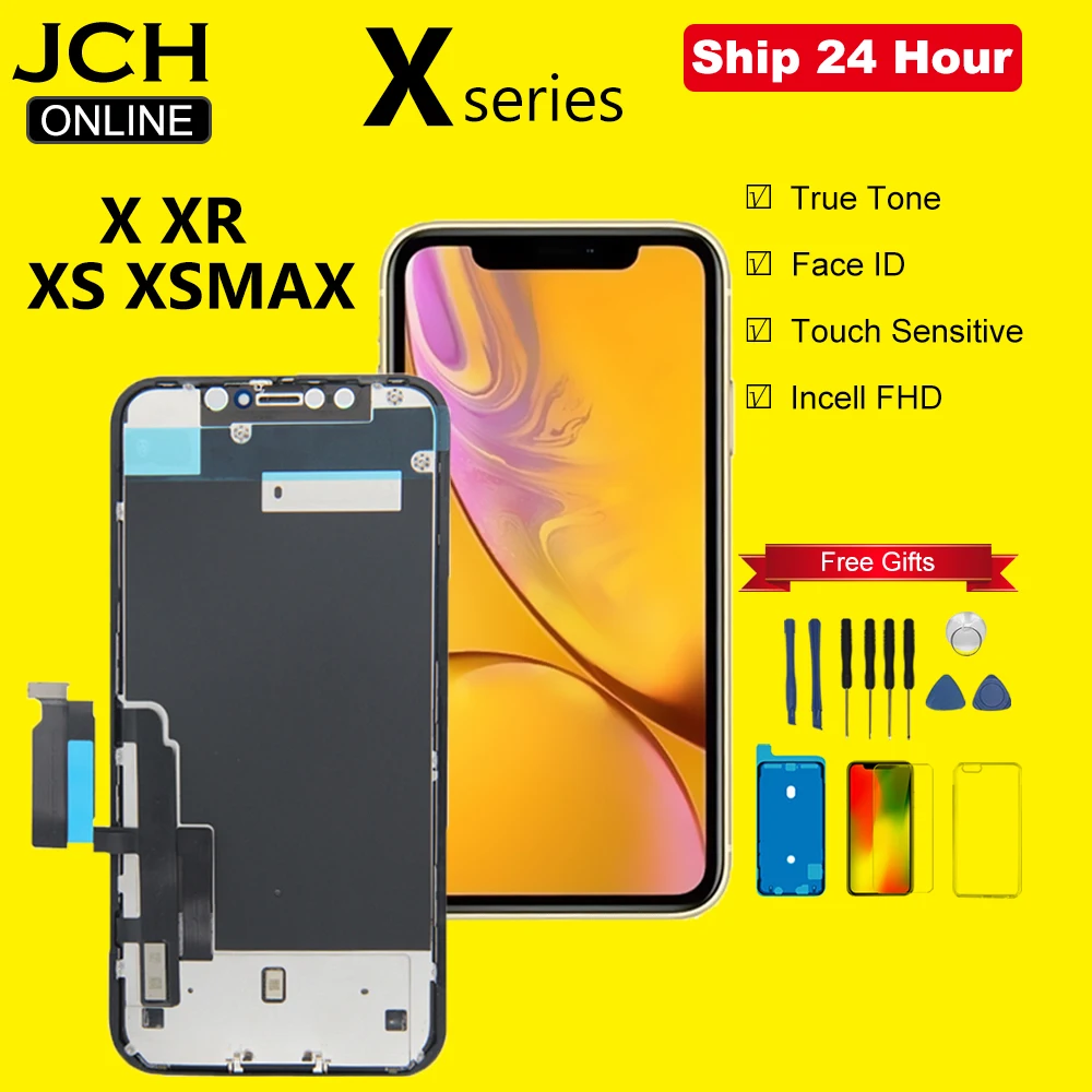 100% Tested LCD Display for iPhone X XR XS MAX Touch Screen Replacement Incell Face ID True Tone Factory Direct