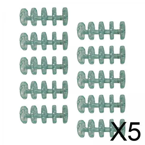 5x10Pcs Loose Leaf Binder Rings 5 Holes Book Rings for Home Photo Travel Diary green