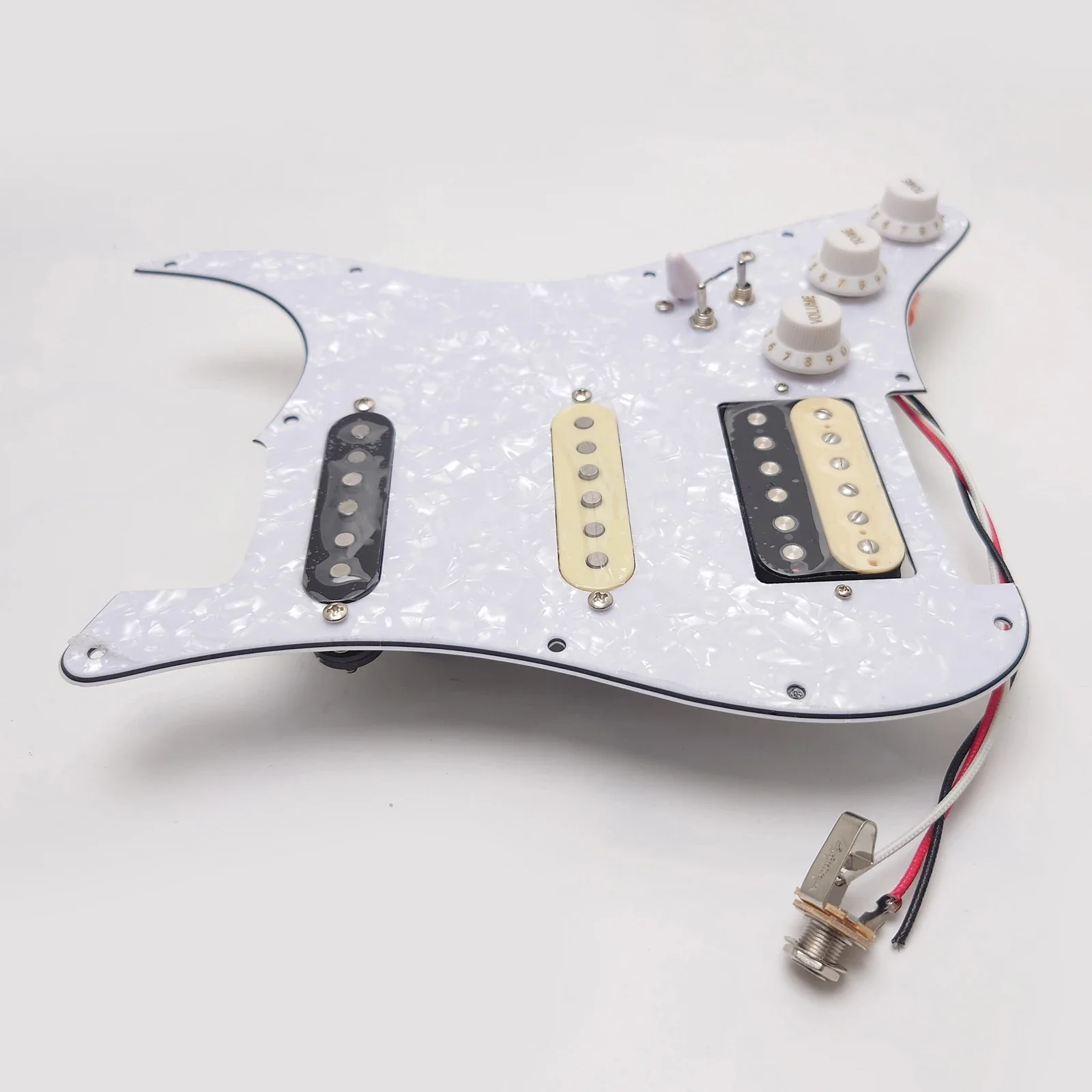 SSH Guitar Prewired Loaded Pickguard Set,Alnico 5 Humbucker Pickups for ST Guitar Electric Guitars Replacement Parts