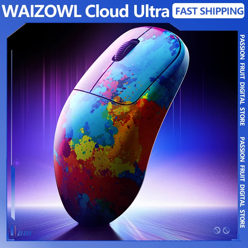 

WAIZOWL OGM Cloud Ultra Custom PAW3950 Ultra Sensor UWB Беспроводная игровая мышь 8K 750ips 30000DPI Эргономичная мышь для ПК геймера