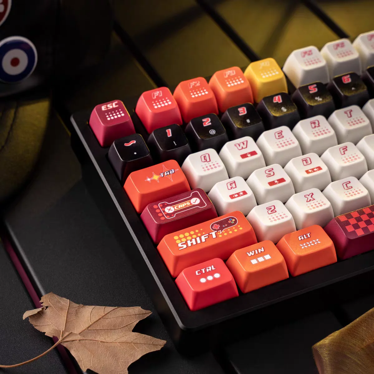 

Visual game orange MDA height keycap 140 keys PBT sublimation mechanical keyboard keycap two-dimensional element