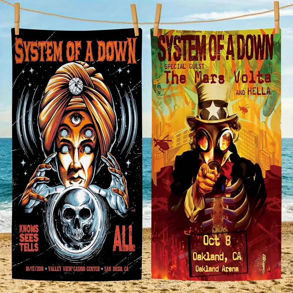 Metal Band System Of A Down Microfiber Beach Towel Absorbent Quick dry Soft Yoga Swimming Resort Mountain Climbing Towel
