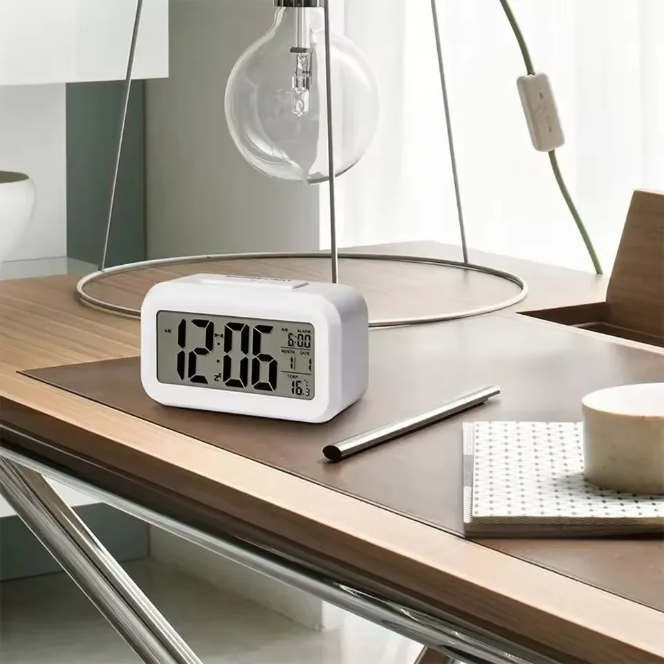 Led Digital Alarm Clock Backlight Data Times Calendar Desktop Multi-function Electronic Bedroom Decoration Desk Decorations