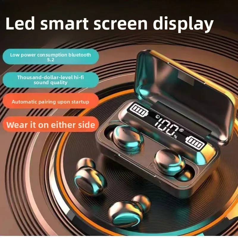 F9 Wireless Game Earbuds - TWS Bluetooth Headphones with Digital Display & Large Capacity Charger