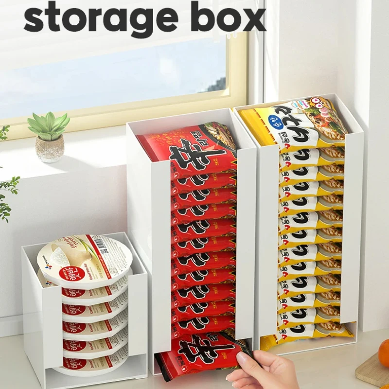 Caja de Almacenamiento para Fideos Instantáneos Coreanos, Organizador Multifuncional de Mesa, Contenedores para Pañuelos y Mascarillas Faciales, Artículos para el Hogar