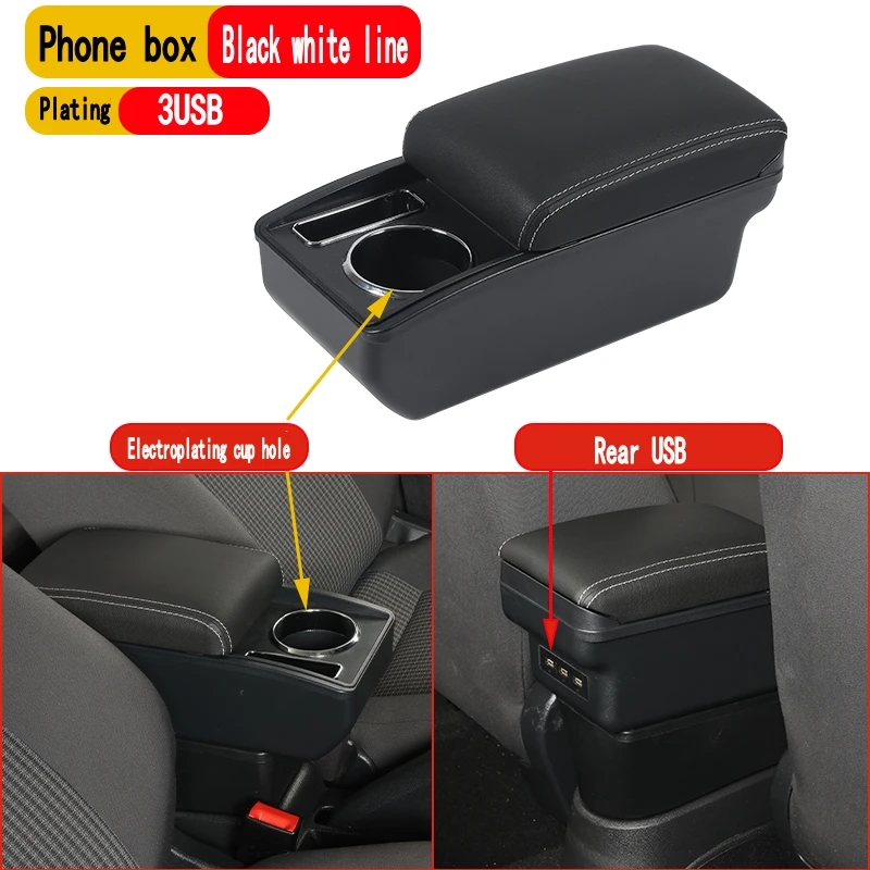 Rusland KIA K2 Rio 3 Armleuningbox elleboogsteun centrale inhoud opbergkoffer console opbergruimte