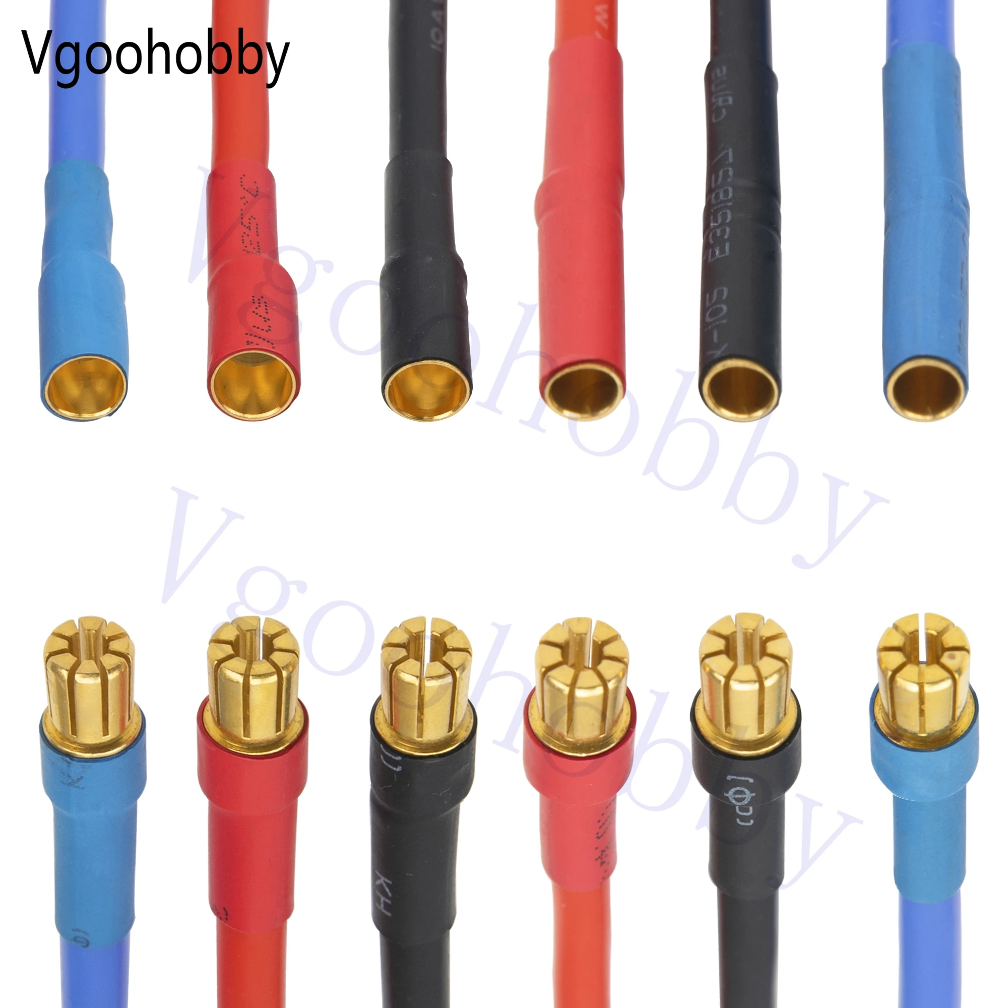 Bala Banana macho de 6,5mm a 4,0mm 6,5mm hembra Banana Bullet con Cable de extensión de 15CM para coche RC barco Motor sin escobillas ESC