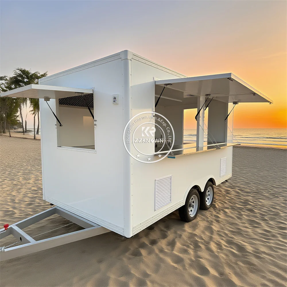

Street Pizza Burger Pasta Coffee Fast Food Truck Trailer Hamburger Cart Mobile Coffee Kiosk Food Truck With Full Kitchen