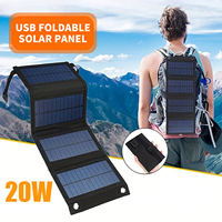 Foldable solar panel 20W portable solar panels charger USB 5V DC Full time power solar panel mobile power supply