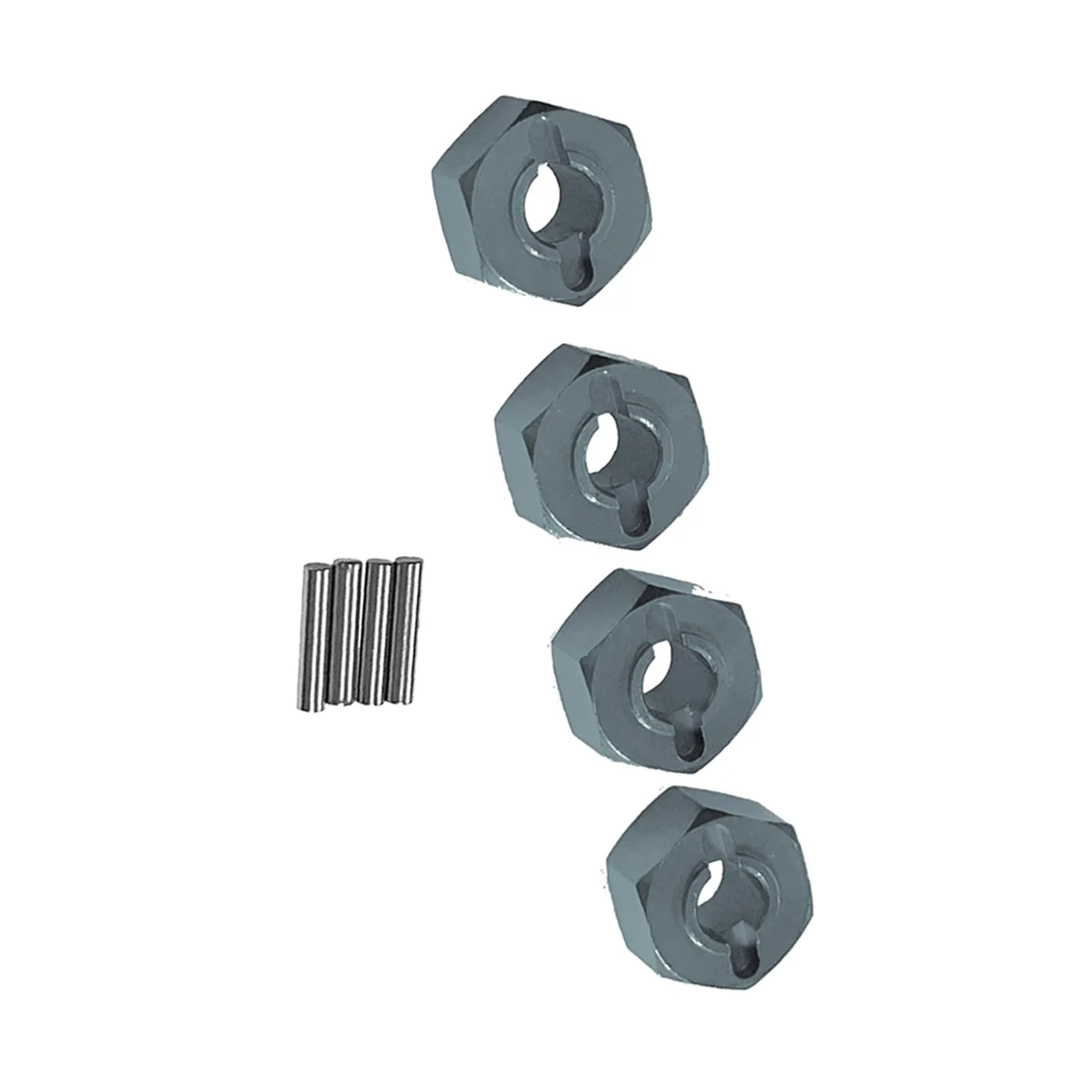 

ABMW-4Pcs for 1/14 1/16 14210 14303 16207 16208 Remote Control Car Accessories 12mm Hex Connector Titanium Color