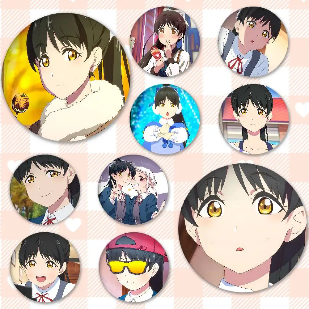 Cartoon Ren Hazuki Badges Peripheral Lapel Pins Tinplate Round Brooch For Shoulder Bag Accessories Souvenir Gifts