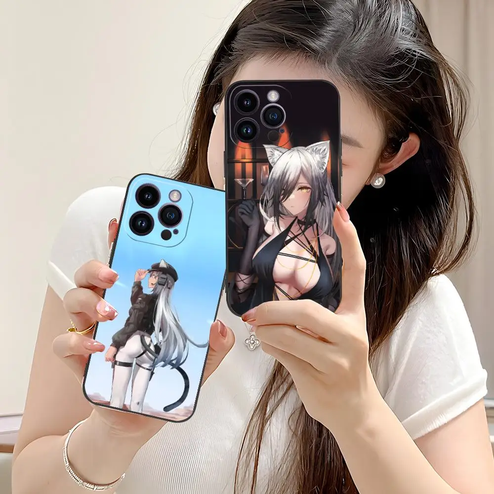 

Arknights Schwarz Mobile Phone Case for iPhone 16 15 14 13 12 11 X XR XS 8 7 Pro Max Plus Mini Colour Printing Luxury Smartphone