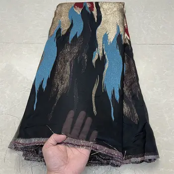 2025Nové prémiové africké nigerijské tylové krajkové látky organzové výšivky guipure brokát žakárové svatební šaty společenské šaty 5yardů 10 nejlepší prodej tradiční nigerijská svatební látka - №8