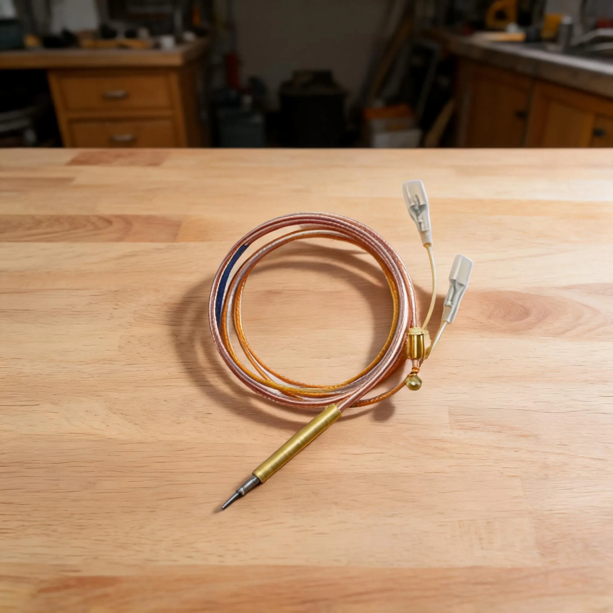 1Set 60/90/120/150CM High-Performance Gas Thermocouple Kit For Safe Stoves,Fire Pits & Water Heaters Power Tool Parts