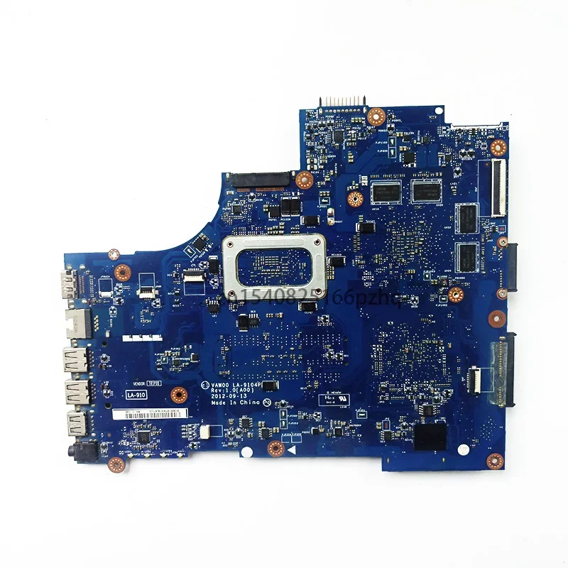 Placa-mãe portátil usado para Dell Inspiron 15R, 3521, 5521, I5-3317U Mainboard, CN-04PMX4, 04PMX4, VAW00, LA-9104P, SR0N8, 216-083000