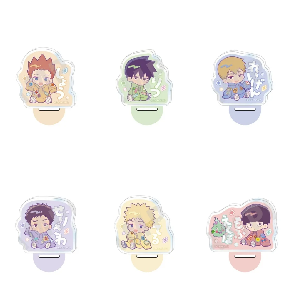 10CM New Anime Mob Psycho 100 Acrylic Keychain Stand Ornaments Rumi Zoey Mira Decorations cosplay Accessories Christmas Gifts