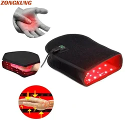 Red&Infrared Light Therapy Double Side LED Device for Hand Pain Relief Near Infrared Mitten Glove for Arthritis Fingers Wrist