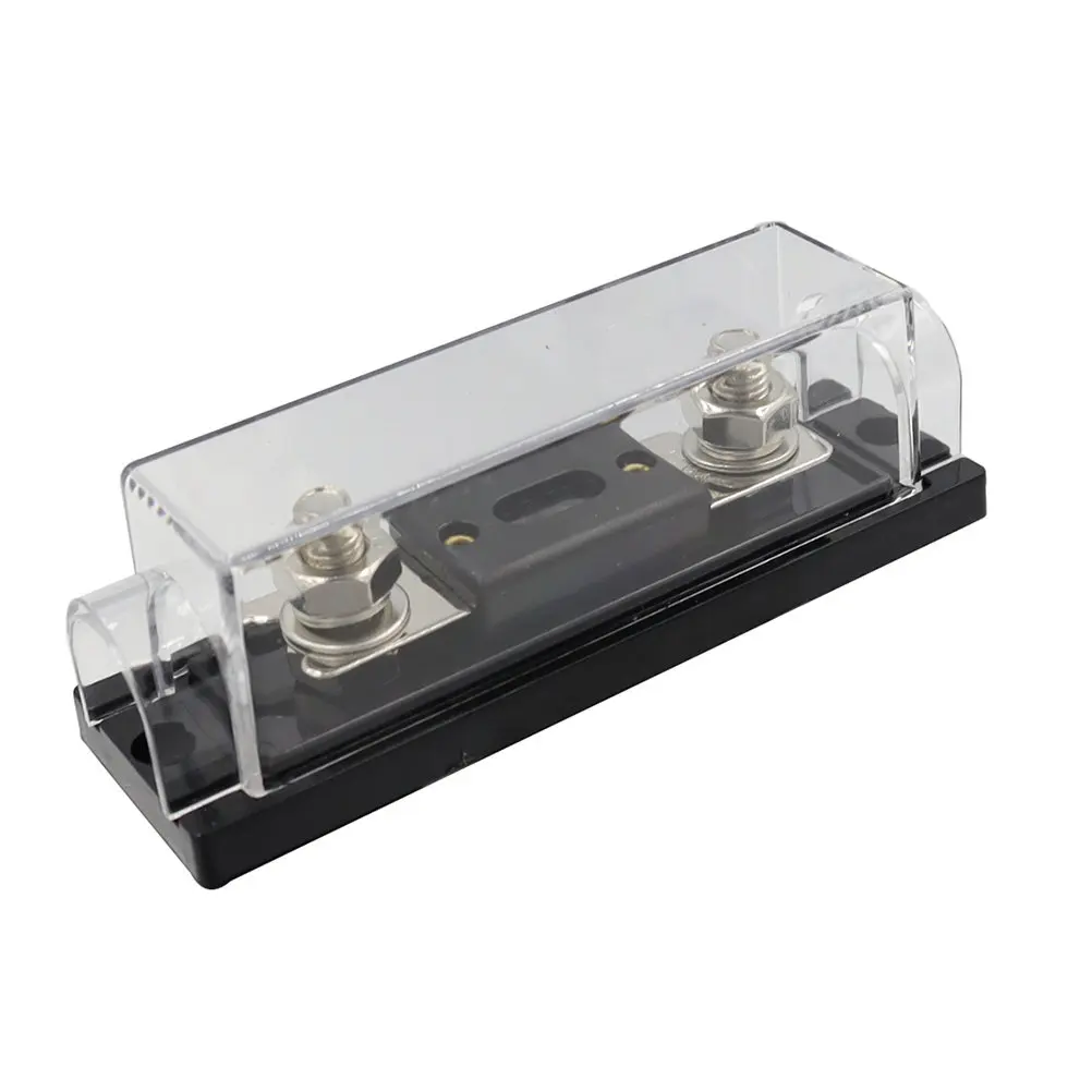 Fused Distribution Block Auto Fuse Block Battery Terminal 100 Amp Breaker Anl Fuse Holder High Strength ABS Transparent Shell