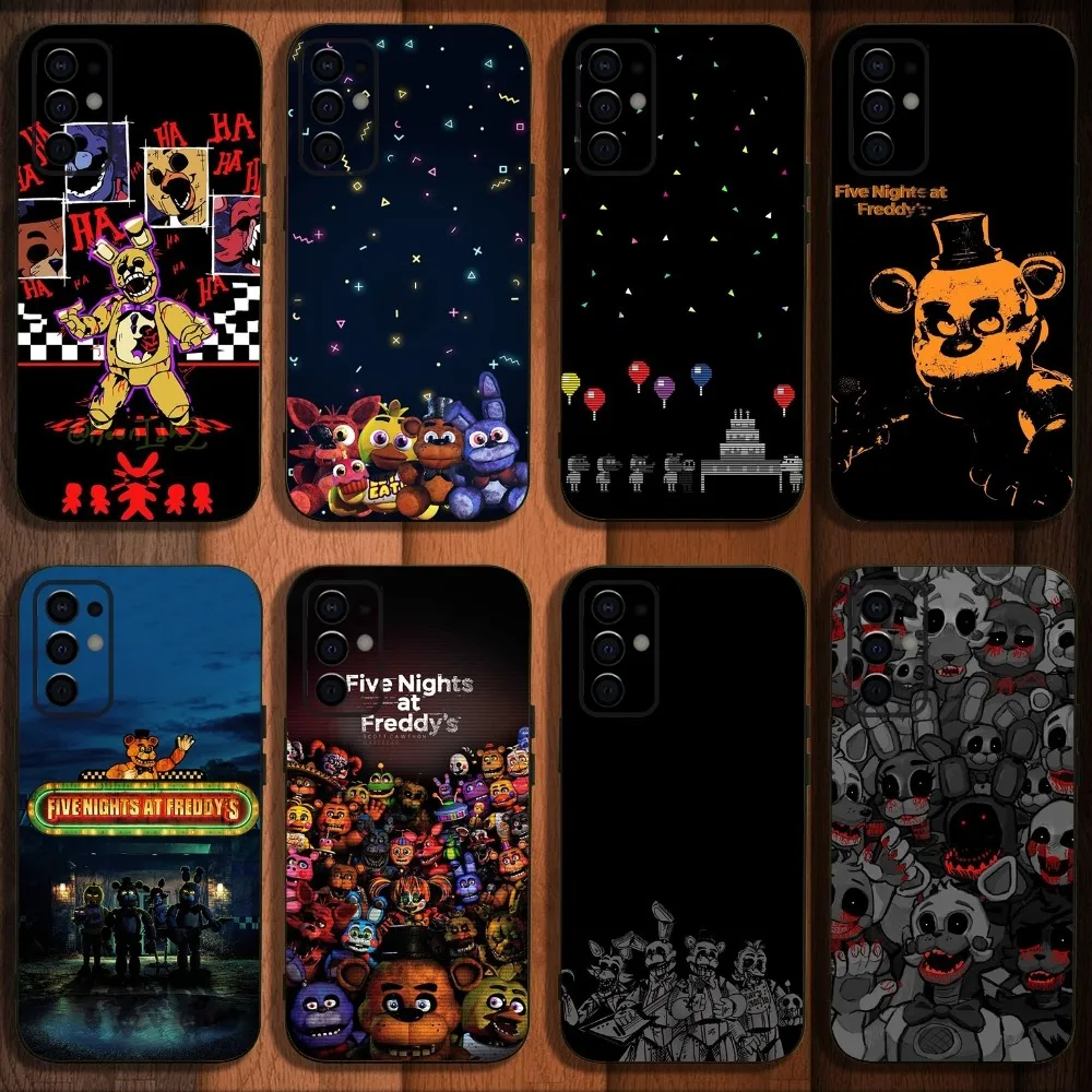 

F-Five N-Nights at F-Freddys FNAF Phone Case For Samsung S24,S21,S22,S23,S30,Ultra,S20,Plus,Fe,Lite,Note,10,9,5G Black Soft Case