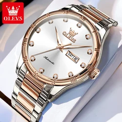 OLEVS Men's Watches Business Gentleman Fashion Original Automatic Mechanical Wristwatch for Woman Waterproof Luminous Date Week