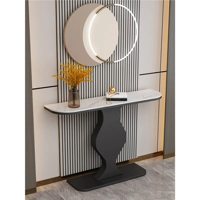 for Italian Light Luxury Rock Slab Wall Mounted Ultra Narrow Entryway Table New Chinese Style Front Door Corridor Entrance