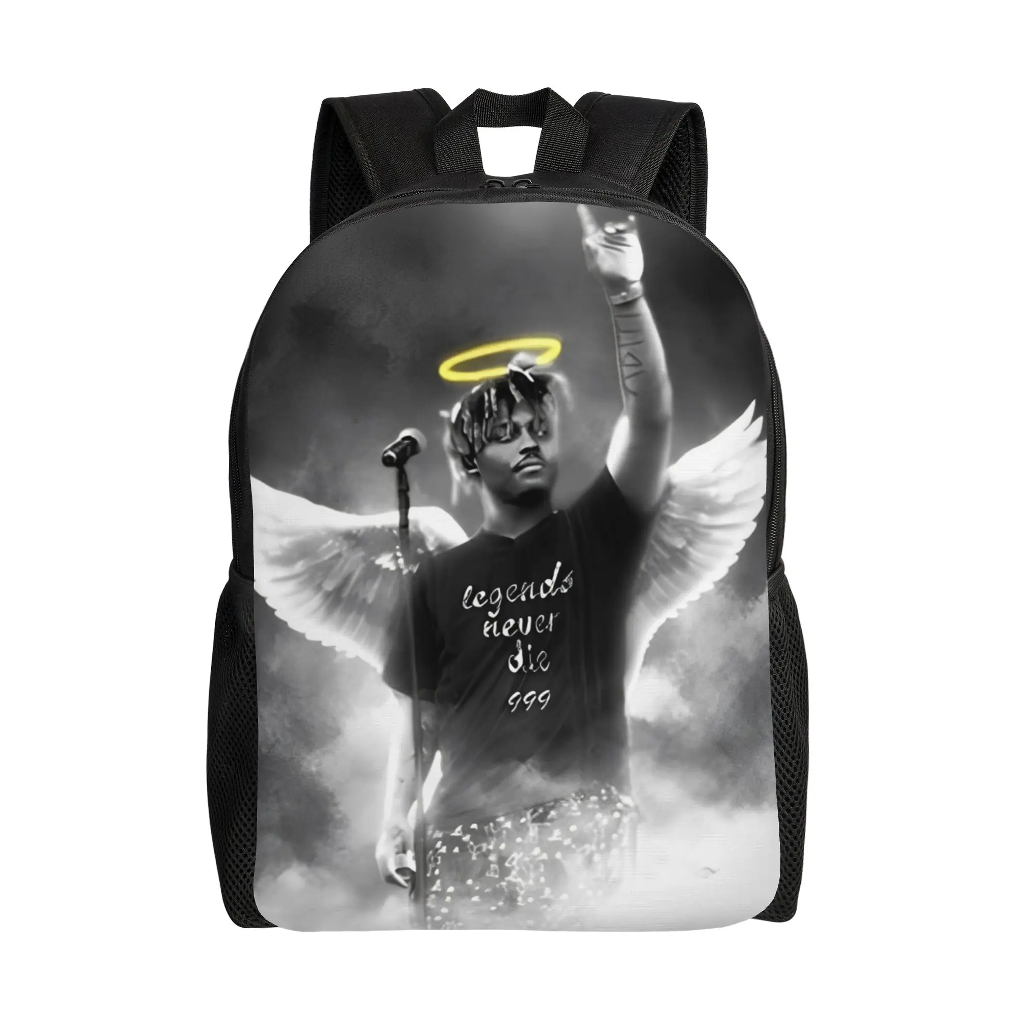Wings Juice Wrlds  Angel Backpack for Men Women Teenage High School Hiking Travel Daypack  College Canvas Bags Durable