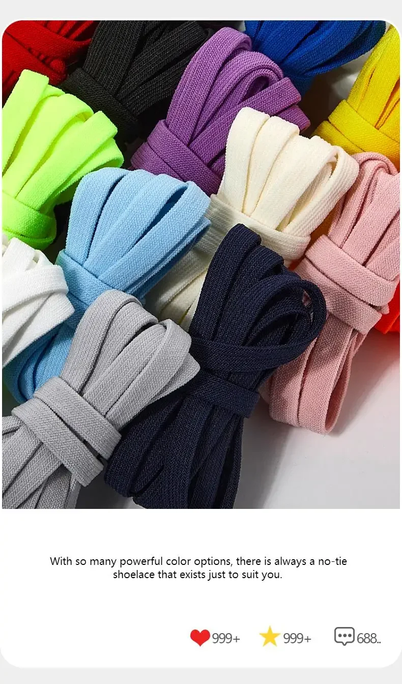 Kein Binden von Schnürsenkeln, elastische Schnürsenkel für Sneaker, flache Schnürsenkel ohne Binden für Kinder und Erwachsene, schnelle Schuhbänder aus Gummi für Schuhe. – Detail 5