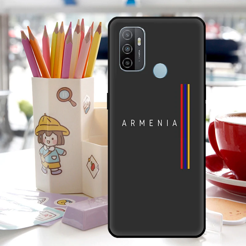 Armenia Armenians Flag Case For OPPO A78 A77 A57 A17 A16 A76 A96 A15 A54 A74 A94 A52 A72 A5 A9 A53s A54s A57s Cover