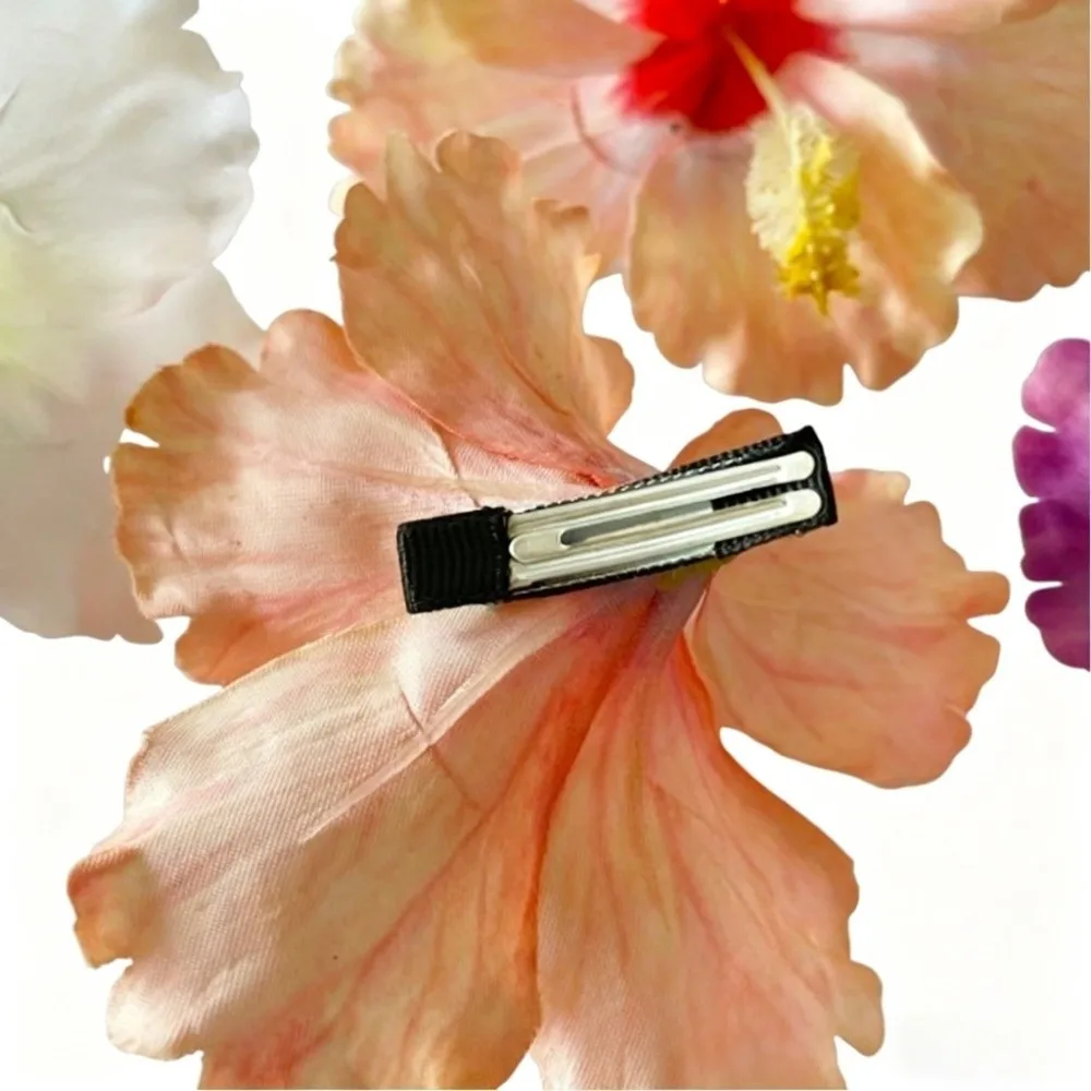 Artificial Flower Hibiscus Flower Hair Clip Do Not Hurt Hair Bohemia Style Hearwear Bangs Hairpin Beach Party Hawaiian - view 4