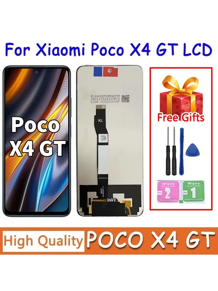 Wysokiej jakości wyświetlacz LCD 6.6 cala z ekranem dotykowym i digitizerem do Xiaomi POCO X4 GT 22041216G, wyświetlacz LCD do Poco X4GT z ramką. — zdjęcie produktu 7
