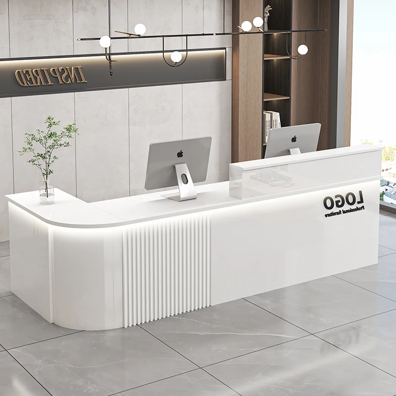 Decorations Display Reception Desks Modern Office Beauty Salon Reception Desk Counter Recepcion Desk Commercial Furniture