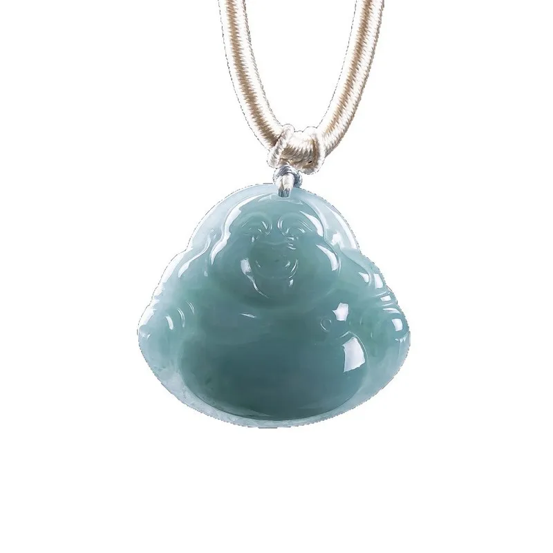 Jade Buddha Pendant with Large Belly, Ice-Type Jadeite - view 5