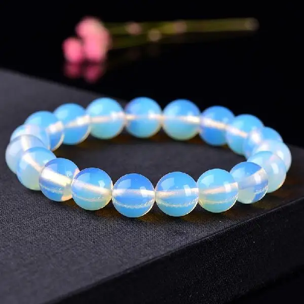 

Браслет из ледяного опала 5А, мужской и женский, таинственный синий свет, парные украшения